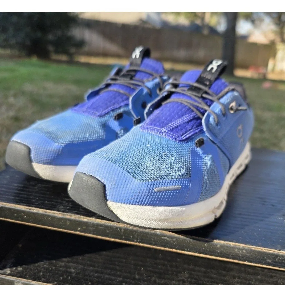 On Cloud Running Shoes Mens Blue Purple CloudTec Sneakers Swiss Engineering